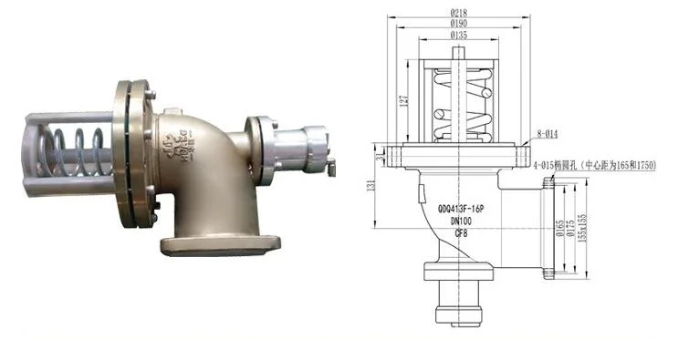 Tank Truck Equipment Lining Plastic L Type Emergency Bottom Valve