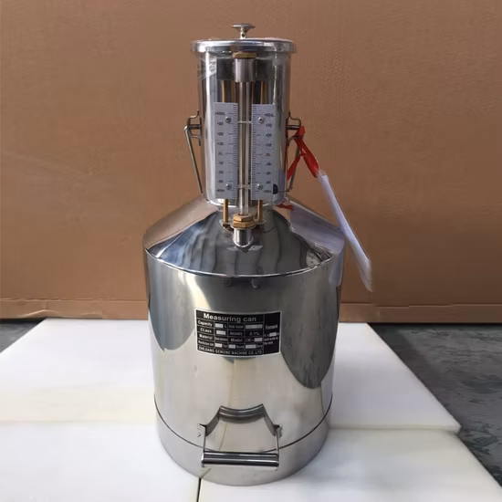 Station-service en acier inoxydable facile à utiliser, essence diesel, jauge de grand volume, boîte de mesure de carburant