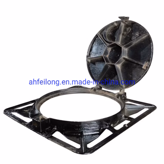  Couvercle de trou d'homme en fonte, couvercle de trou d'homme en fonte ductile, couvercle de trou d'homme rond, couvercle de trou d'homme carré.  Vente directe d'usine